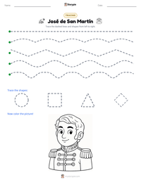José de San Martín printable worksheet preview