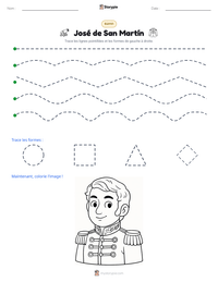 Aperçu de la feuille de travail imprimable José de San Martín