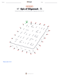 Epic of Gilgamesh printable worksheet preview