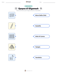 Scheda stampabile di Epopea di Gilgamesh per bambini