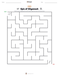 Epic of Gilgamesh printable worksheet preview
