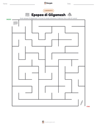 Anteprima della scheda stampabile di Epopea di Gilgamesh