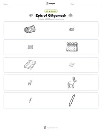 Epic of Gilgamesh printable worksheet preview
