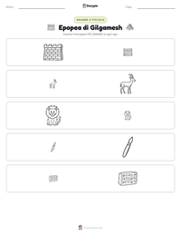 Anteprima della scheda stampabile di Epopea di Gilgamesh