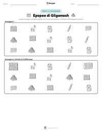 Anteprima della scheda stampabile di Epopea di Gilgamesh