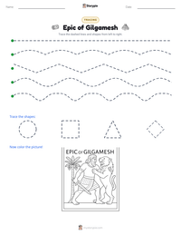 Epic of Gilgamesh printable worksheet preview