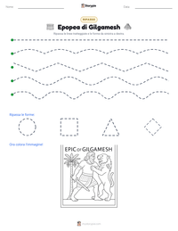 Anteprima della scheda stampabile di Epopea di Gilgamesh