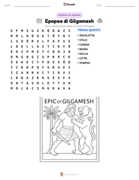 Anteprima della scheda stampabile di Epopea di Gilgamesh