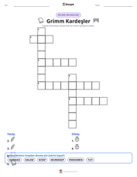 Grimm Kardeşler yazdırılabilir çalışma sayfası önizlemesi