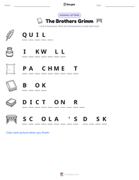 The Brothers Grimm printable worksheet preview