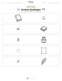 Grimm Kardeşler yazdırılabilir çalışma sayfası önizlemesi