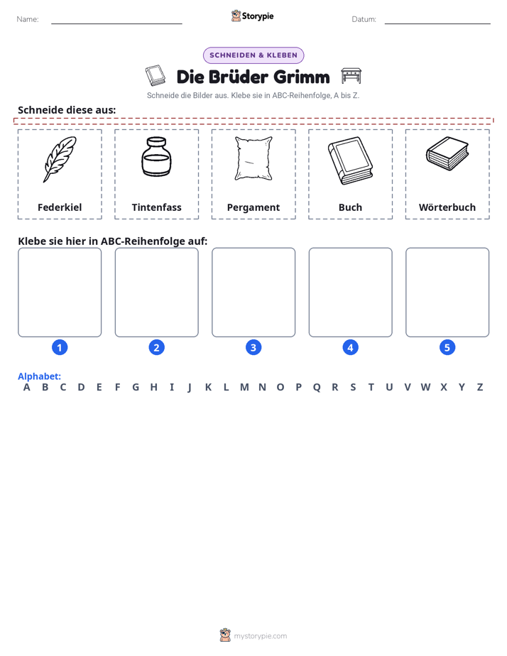 Schneiden & Einfügen Alphabet