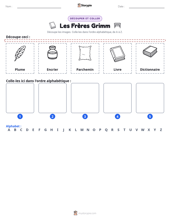 Découper & Coller l'Alphabet