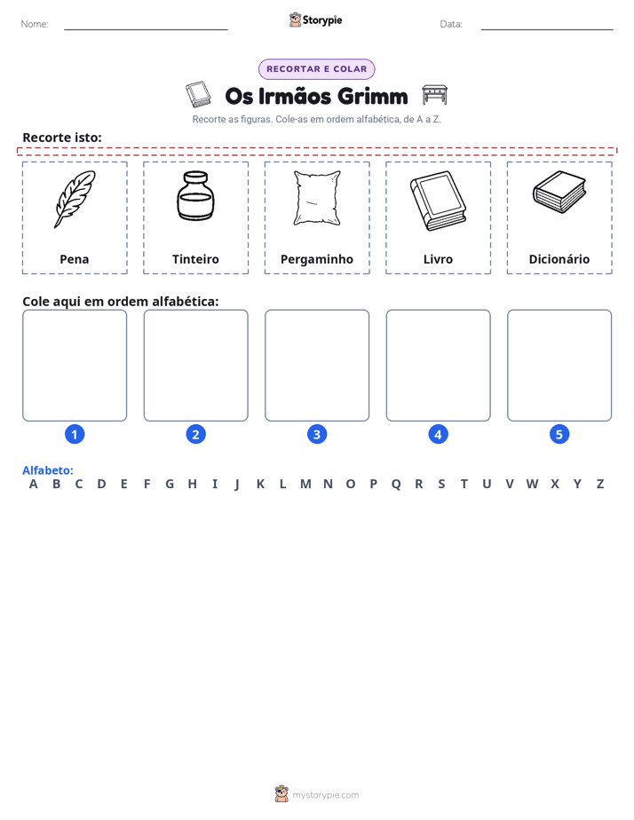 Recortar & Colar Alfabeto