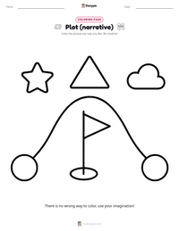 Plot (narrative) coloring page for kids
