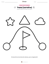 Página para colorear de Trama (narrativa) para niños