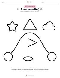 Pagina da colorare di Trama (narrativa) per bambini