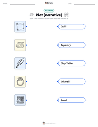 Plot (narrative) printable worksheet for kids