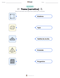 Hoja de trabajo imprimible de Trama (narrativa) para niños