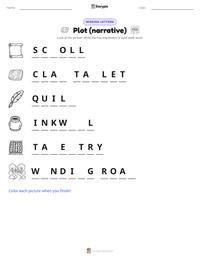 Plot (narrative) printable worksheet preview