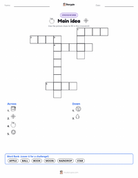 Main idea printable worksheet preview