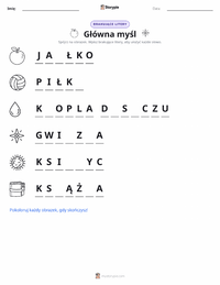 Podgląd drukowalnego arkusza ćwiczeń Grawitacja