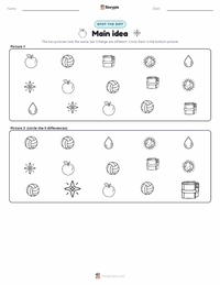 Main idea printable worksheet preview