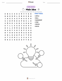 Main idea printable worksheet preview