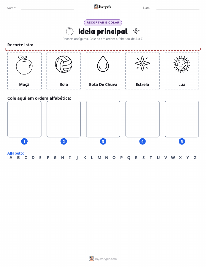 Recortar & Colar Alfabeto