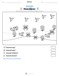 Nazcalijnen afdrukbare werkblad voorbeeld