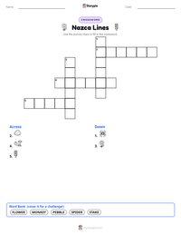 Nazca Lines printable worksheet preview