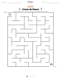 Vista previa de la hoja de trabajo imprimible de Líneas de Nazca