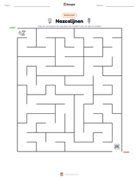 Nazcalijnen afdrukbare werkblad voorbeeld