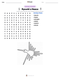 Podgląd drukowalnego arkusza ćwiczeń Rysunki z Nazca