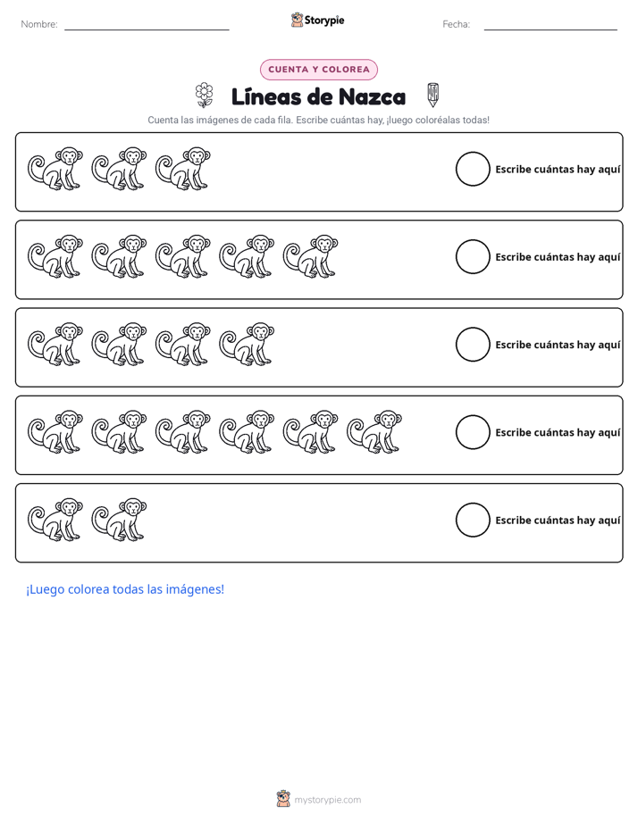 Contar y Colorear