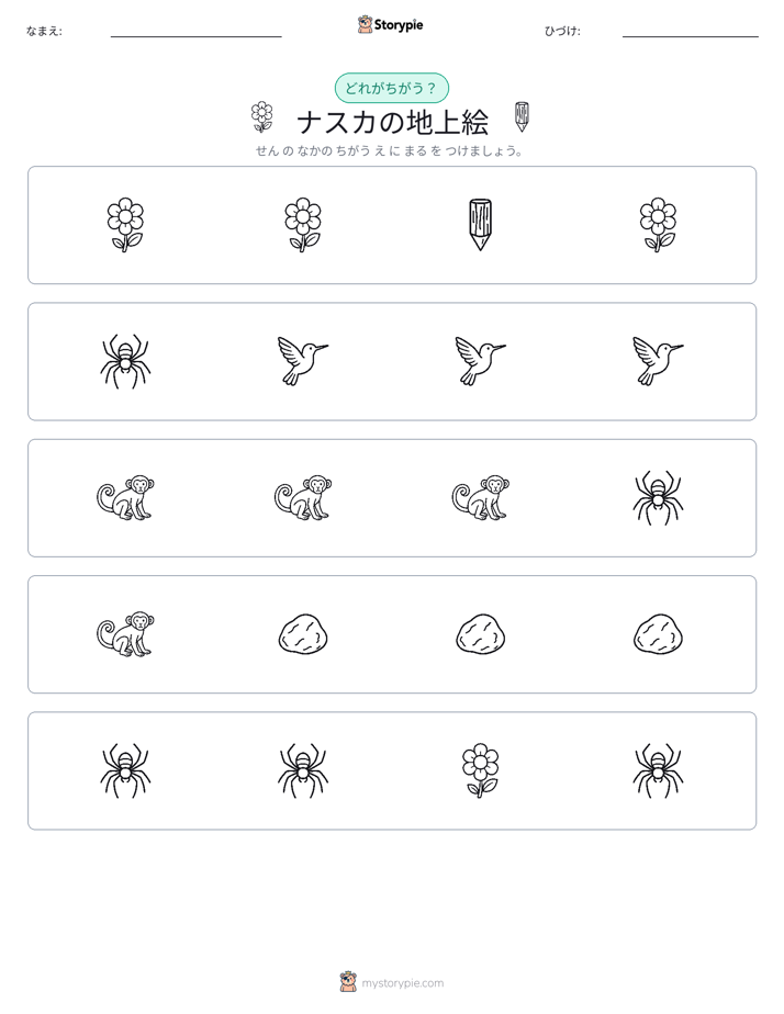 異なるものを見つけよう