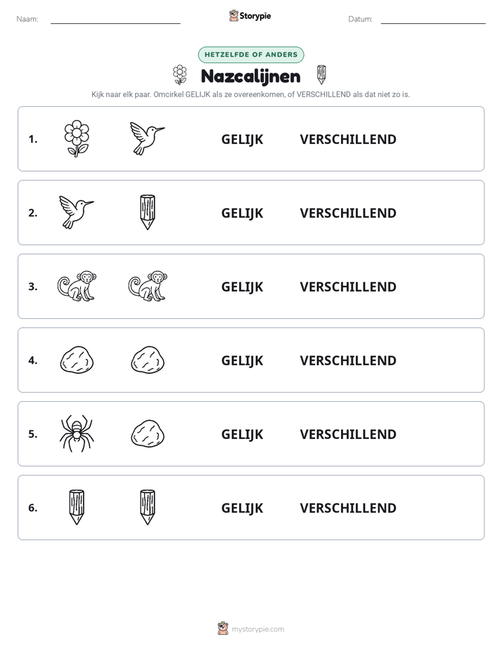 Zelfde of Verschillend