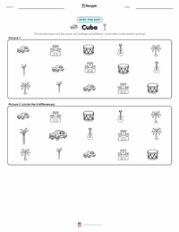 Cuba printable worksheet preview