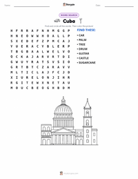 Cuba printable worksheet preview