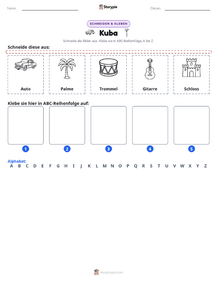Schneiden & Einfügen Alphabet