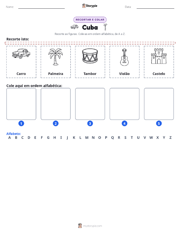 Recortar & Colar Alfabeto