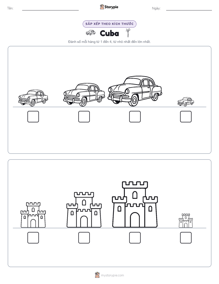 Thứ Tự Kích Thước