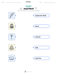 José Martí printable worksheet preview