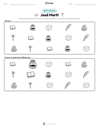José Martí printable worksheet preview