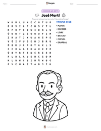 Aperçu de la feuille de travail imprimable José Martí
