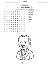 José Martí afdrukbare werkblad voorbeeld