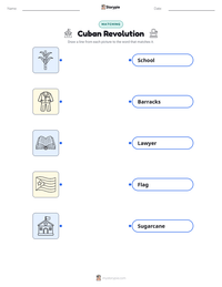Cuban Revolution printable worksheet for kids
