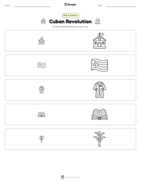 Cuban Revolution printable worksheet preview