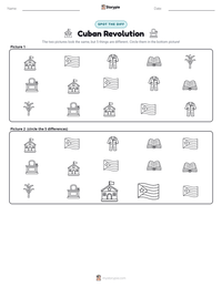 Cuban Revolution printable worksheet preview
