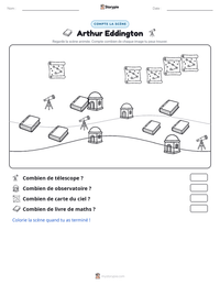 Aperçu de la feuille de travail imprimable Arthur Eddington
